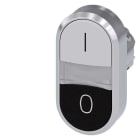 Siemens - SIRIUS ACT Tvilling knapphode-Svart/Hvit 22MM rund blank metall design