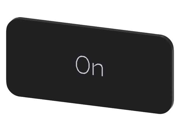 Siemens - Svart etikett, skrift: On