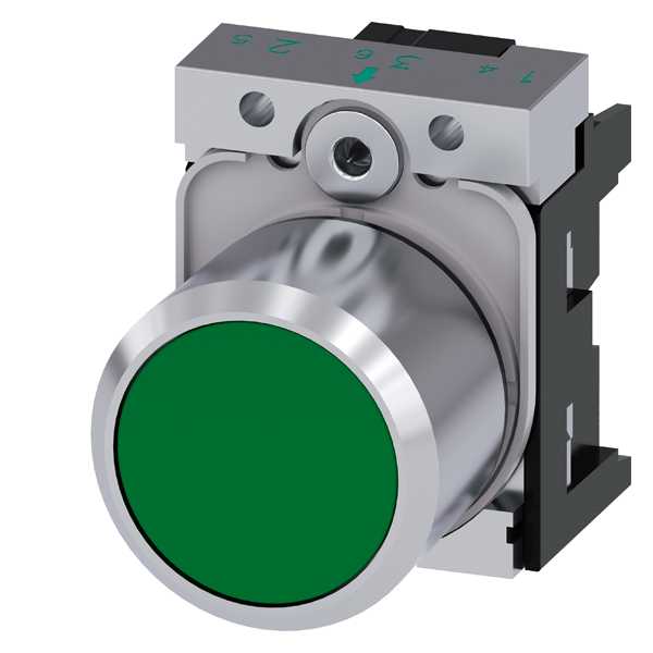 Siemens - SIRIUS ACT - Kompakt trykknapp-Grønn. 22MM rundt blank metall