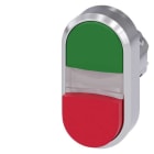 Siemens - SIRIUS ACT - Tvillingknapphode- Grønn/Rød. 22MM rund blank metall