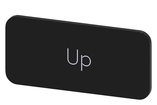 Siemens - Svart etikett, skrift: Up