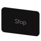 Siemens - Svart etikett, skrift:Stop