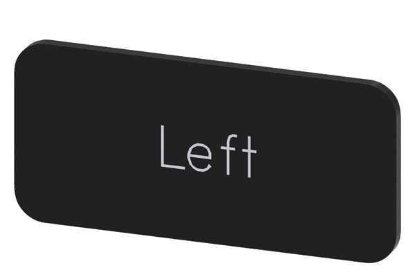 Siemens - Svart etikett, skrift: Left