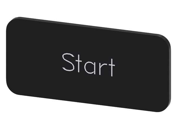 Siemens - Svart etikett, skrift: Start