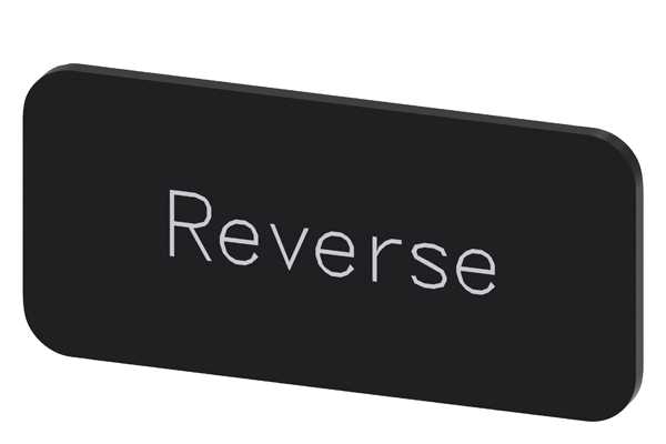 Siemens - Svart etikett, skrift: Reverse