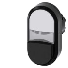 Siemens - SIRIUS ACT - Tvillingknapphode- Hvit/Svart. 22MM rund svart hardplast