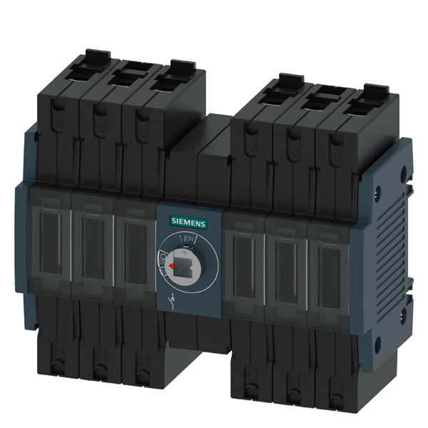 Siemens - Lastbryter  63A,størrelse 1, rammelekmme for kabel,6-pol,1200VDC