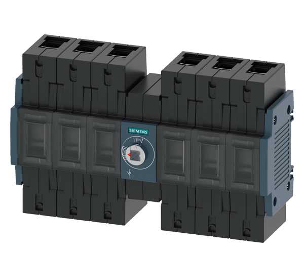 Siemens - Lastbryter  100A,størrelse 2, rammelekmme for kabel,6-pol,1200VDC