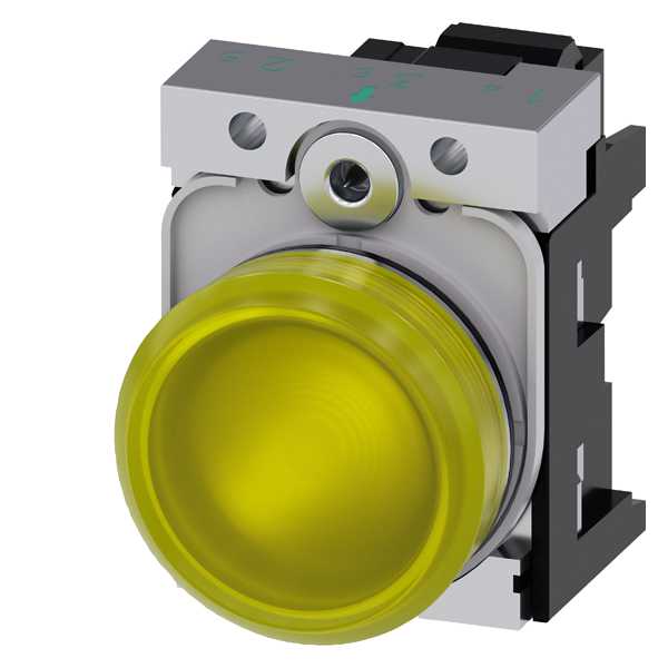 Siemens - SIRIUS ACT Betjeningsmateriell Komplett Signallampe Gul