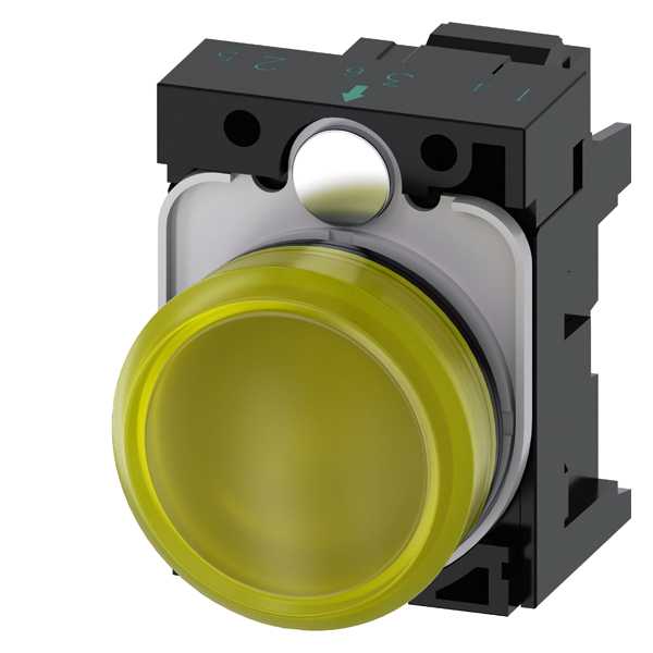 Siemens - SIRIUS ACT Betjeningsmateriell Komplett Signallampe Gul