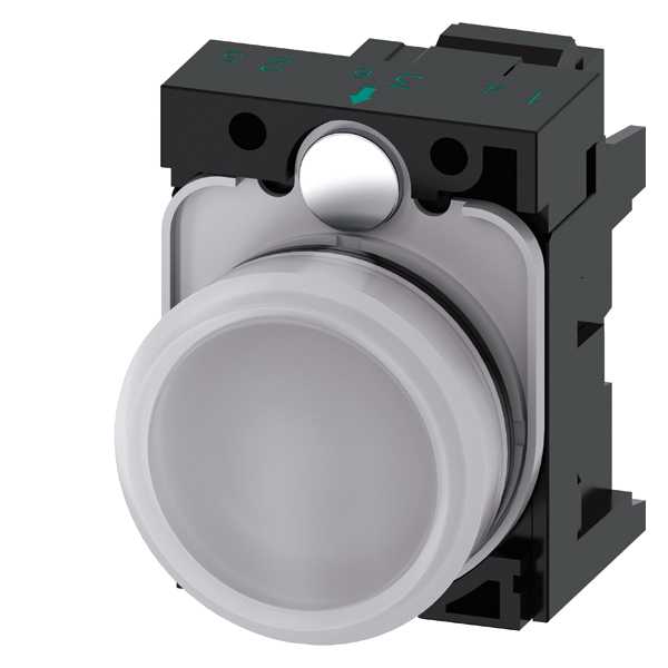 Siemens - SIRIUS ACT Betjeningsmateriell Komplett Signallampe Hvit