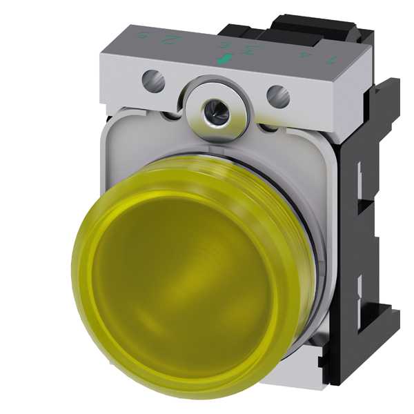 Siemens - SIRIUS ACT Betjeningsmateriell Komplett Signallampe Gul