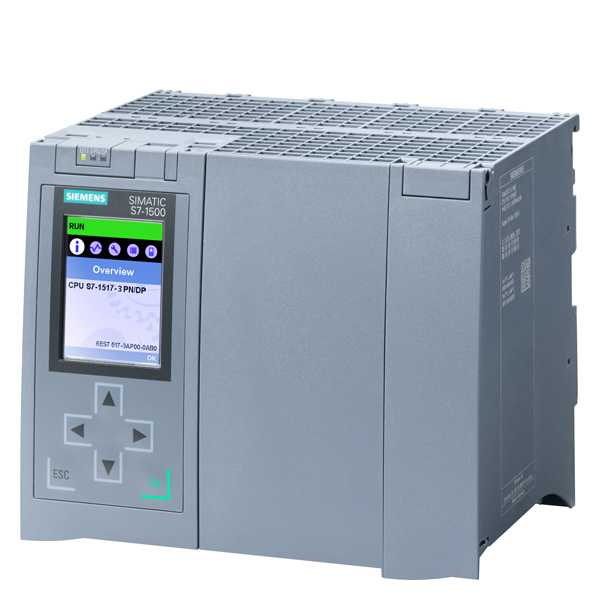 Siemens - SIMATIC S7-1500, CPU 1517-3 PN/DP, CPU med arbeidsminne; 2 MB program og 8 MB data