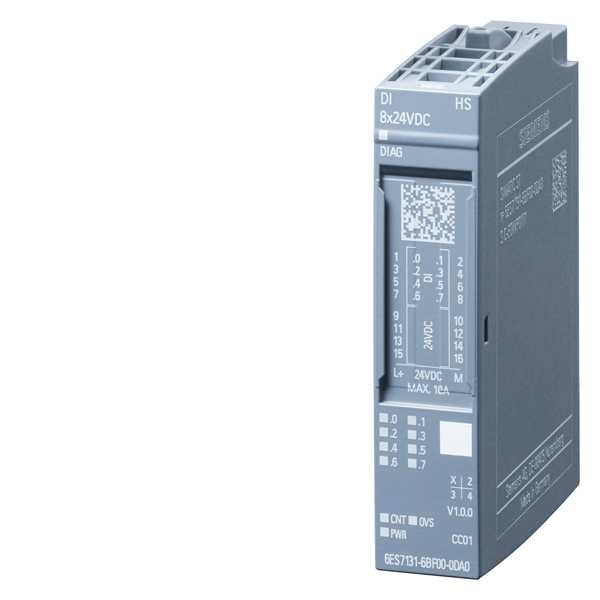 Siemens - SIMATIC ET 200SP, Digital inngangsmodul, DI 8X24VDC High speed