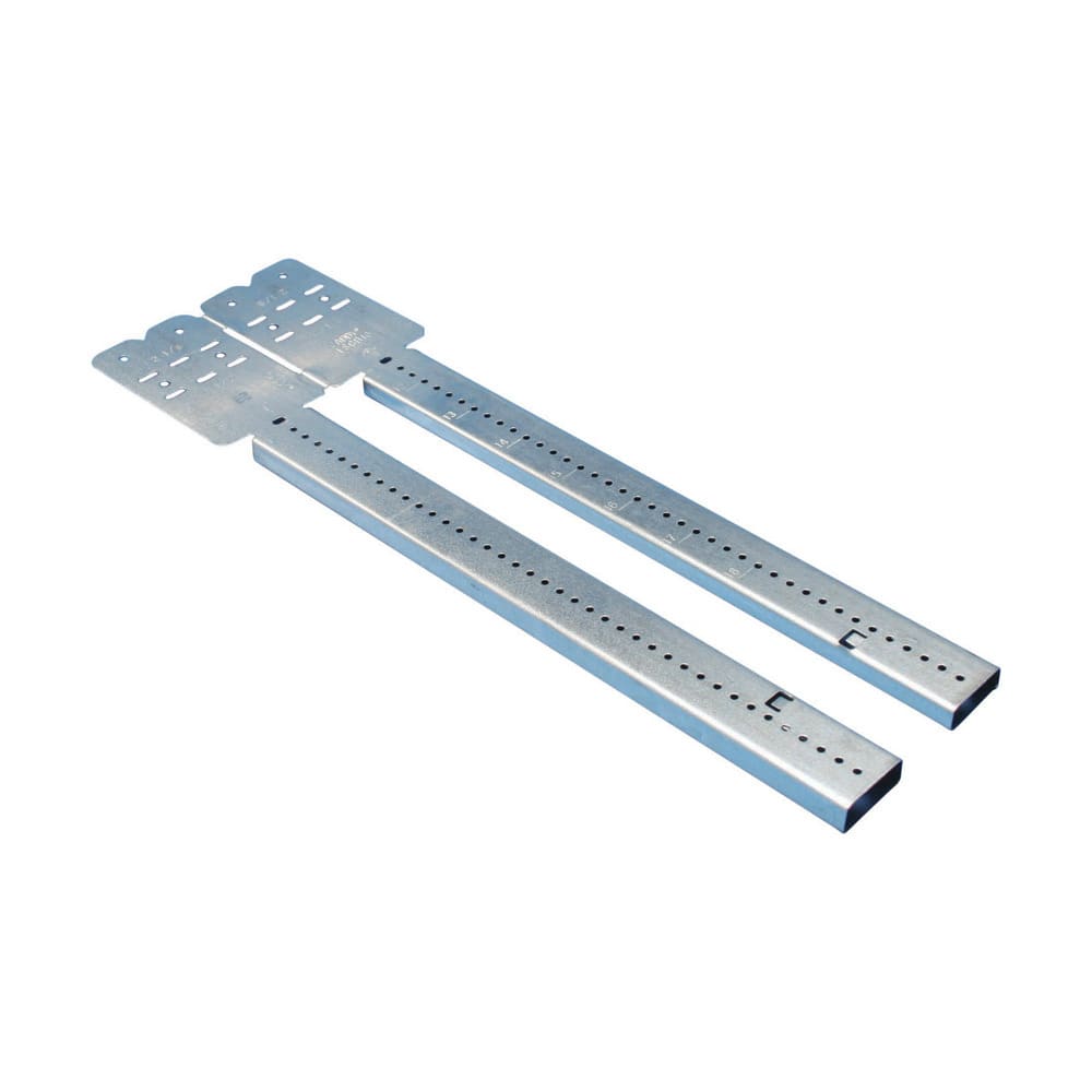 nVent CADDY - Teleskopskrue gun-boks vinkelbrakett, 432–660 mm Boltavstand, 38 mm, 54 mm, 63,5 mm Dybde på boks