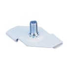 nVent CADDY - 4G24 T-profilklips med gjenget bolt, Malt, Hvit, 16 mm Skrue, 1,5 mm Flens, 24 mm T-profil