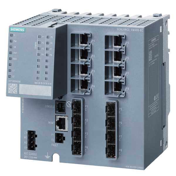 Siemens - Scalance XM408-8C 8 x 10/100/1000 Mbit/s RJ45; 8 x 100/1000 Mbit/s SFP