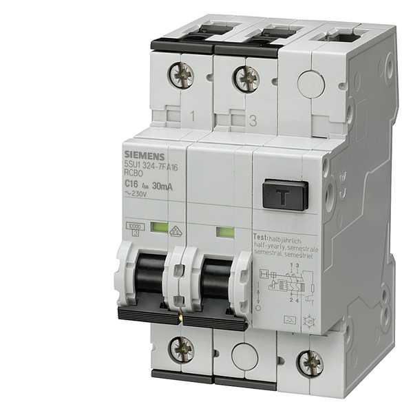 Siemens - JFA 2-pol C20 30mA 10kA,I2=1,2, tilfredstiller NEK 400 for bruk i bolig, benyttes i IT/TN/TT anlegg