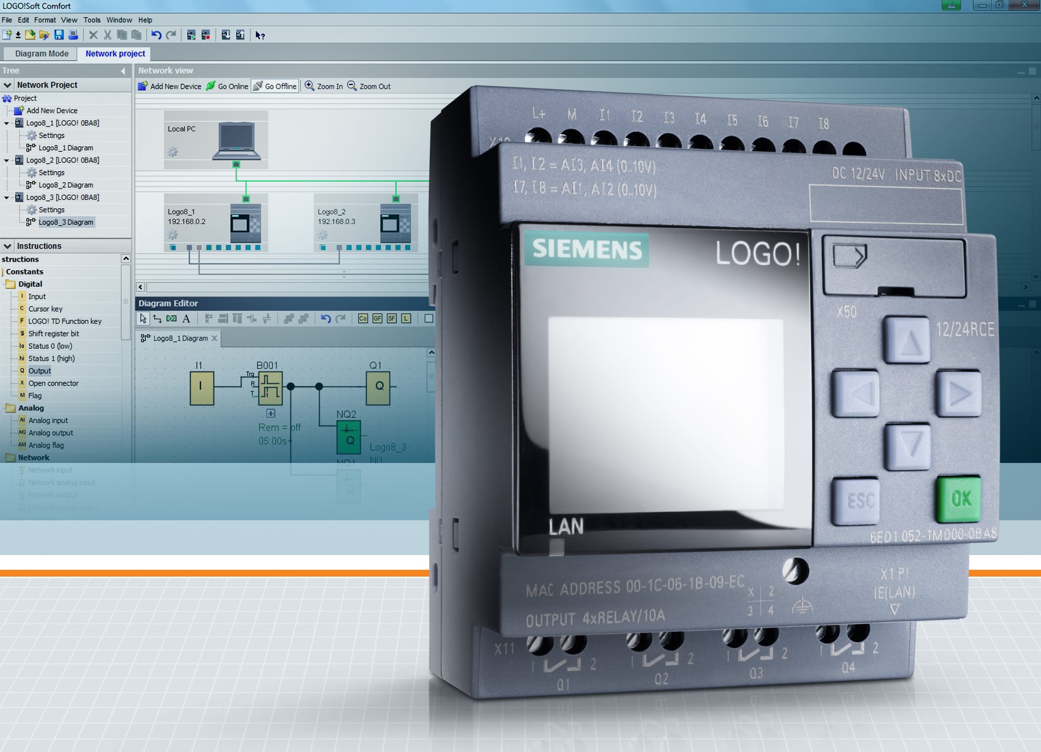 Siemens - LOGO! Soft Comfort V8, Singel lisens for 1 installasjon E-SW,SW og dokumentasjon på DVD