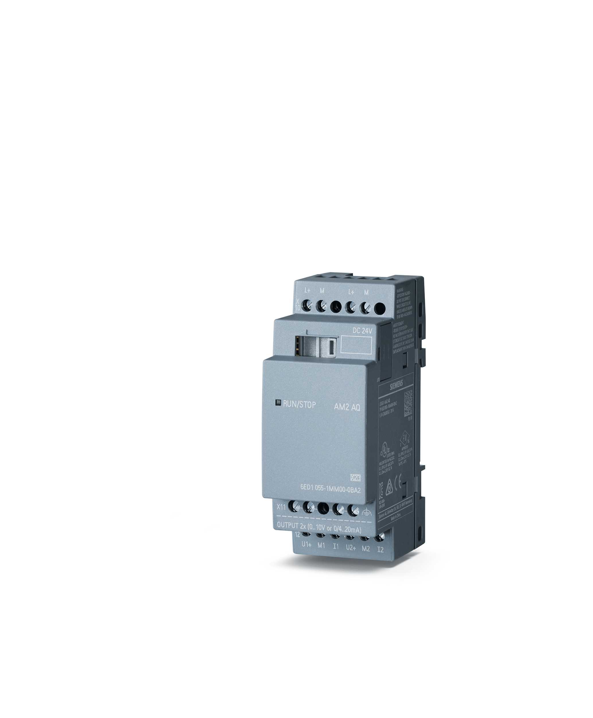 Siemens - LOGO! AM2 AQ Utvidelsesmodul, PU: DC 24V, 0/4-20MA 2AQ, 0-10V