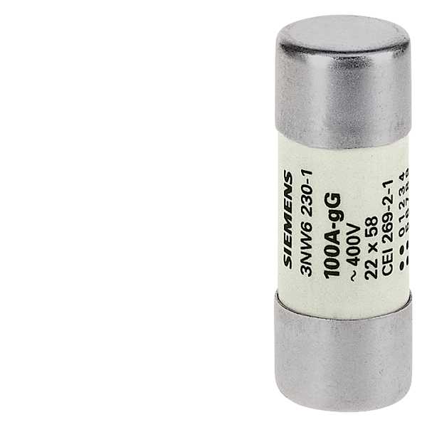 Siemens - SIKRING, 100A,gG,400V, 22X58MM for sikringsbase 3NW7