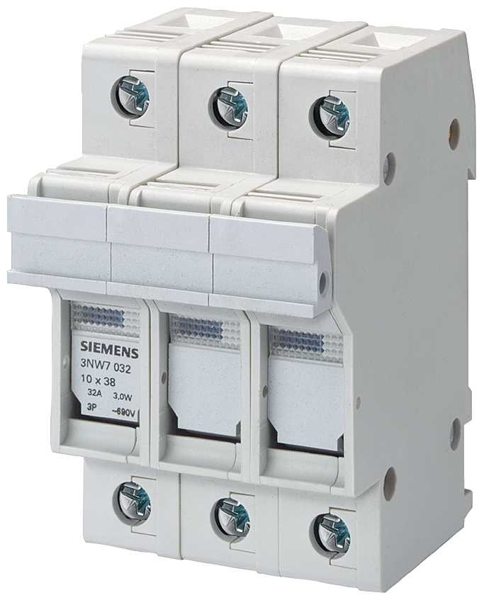 Siemens - Sikringsbase 3P+N, 100A,  for sikringer 22X58XMM, DIN skinne montering