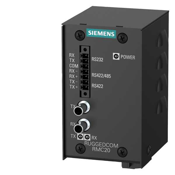 Siemens - Ruggedcom RMC20 Seriell til Multimode fiber ST, protokolluavhengig server (232,422/485)