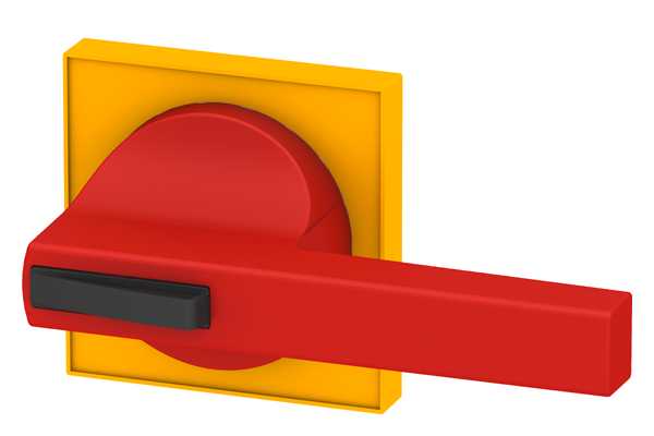 Siemens - Tilleggsutstyr for 3KD ST4, vrider med dekkplate for dørkobling, rød/gul, låsbar