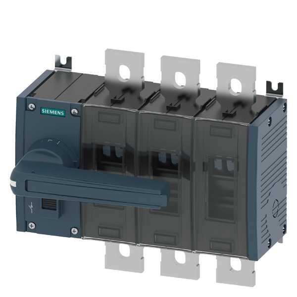 Siemens - Lastbryter 500A, ST4, 3P, med vrider flat terminal