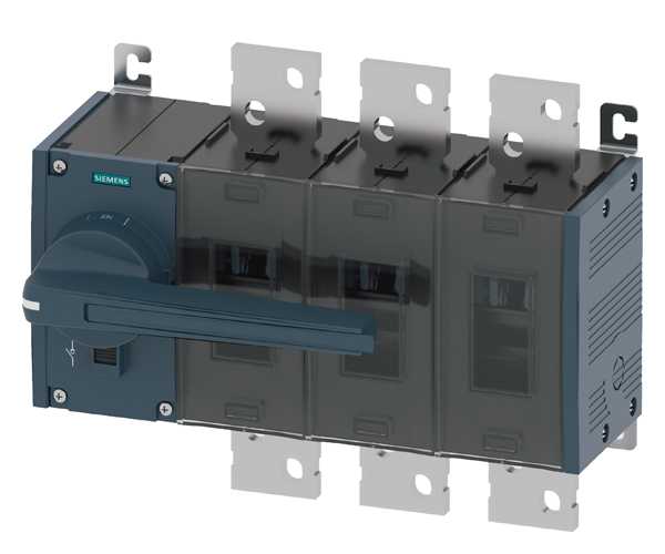 Siemens - Lastbryter 1600A, ST5, 3P, med vrider flat terminal