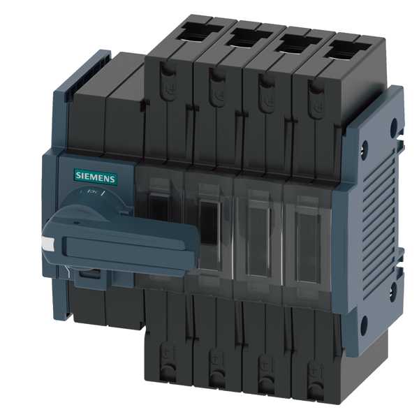 Siemens - Lastbryter 32A, ST 1, 4P, med vrider rammeklemme