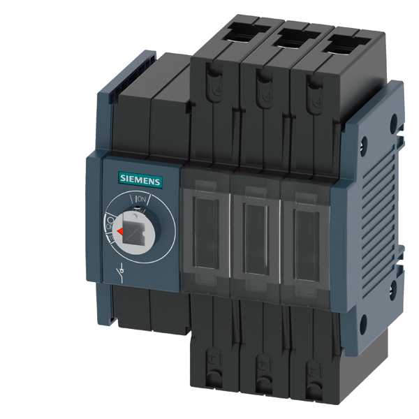 Siemens - Lastbryter 16A, ST 1, 3P, front betjent venstre ,bryter uten vrider, rammeklemme