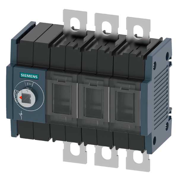 Siemens - Lastbryter 250A, ST3, 3P, front betjent venstre ,bryter uten vrider, flat terminal