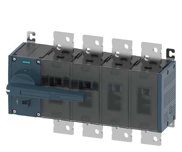 Siemens - Lastbryter 1250A, ST5, 4P, med vrider flat terminal