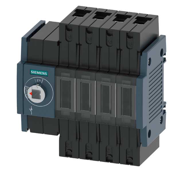 Siemens - Lastbryter 63A, ST 1, 4P, front betjent venstre ,bryter uten vrider, rammeklemme