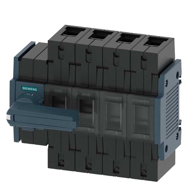 Siemens - Lastbryter 160A, ST2, 4P, med vrider rammeklemme
