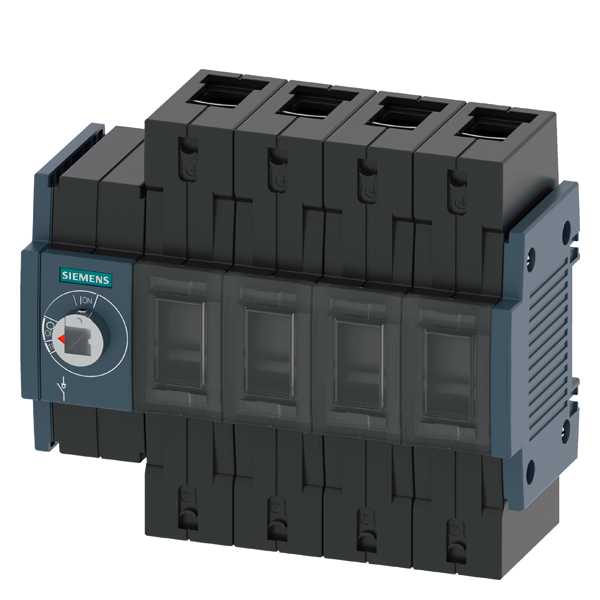 Siemens - Lastbryter 80A, ST2, 4P, front betjent venstre ,bryter uten vrider, rammeklemme