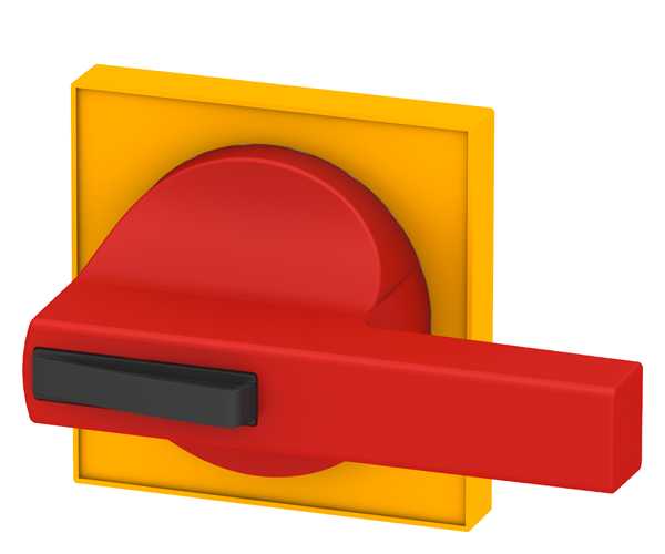 Siemens - Tilleggsutstyr for 3KD ST3, vrider med dekkplate for dørkobling, rød/gul, låsbar