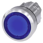 Siemens - SIRIUS ACT 22MM blank metall design Trykknapphode blå-illuminert