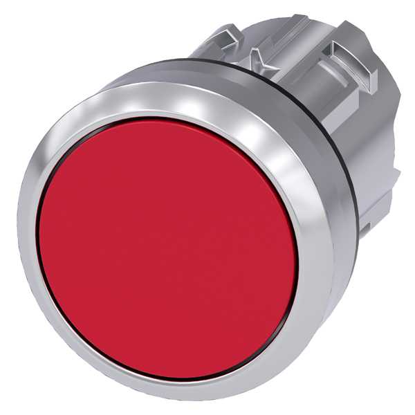Siemens - SIRIUS ACT 22MM blank metall design Trykknapphode rød-hardplast