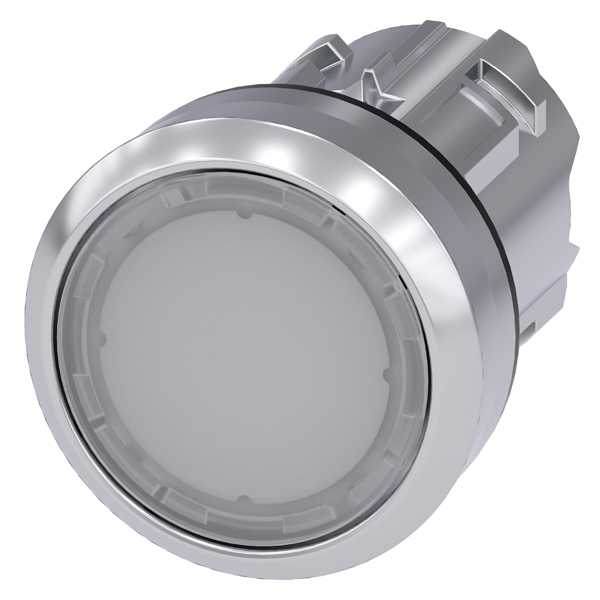 Siemens - SIRIUS ACT 22MM blank metall design Trykknapphode hvit-illuminert