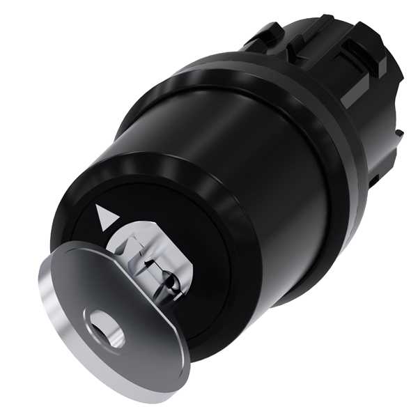 Siemens - SIRIUS ACT 22MM svart hardplast design Nøkkelvenderhode, CES O-I