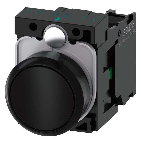 Siemens - SIRIUS ACT Komplett 22MM svart hardplast  trykknapp - svart
