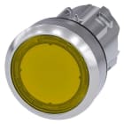 Siemens - SIRIUS ACT 22MM blank metall design Trykknapphode gul-illuminert