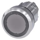 Siemens - SIRIUS ACT 22MM blank metall design Trykknapphode klar-hardplast