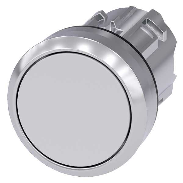 Siemens - SIRIUS ACT 22MM blank metall design Trykknapphode hvit-hardplast