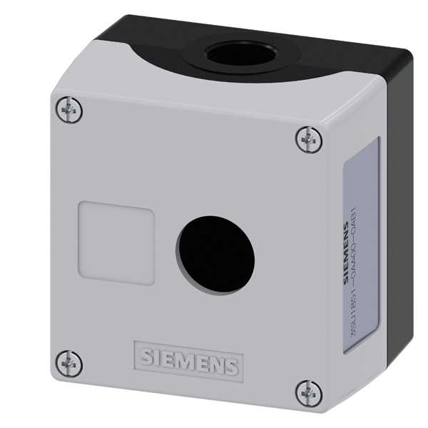 Siemens - SIRIUS ACT Boks - grå metall - 1 hull Boks for 1 knapp/signal