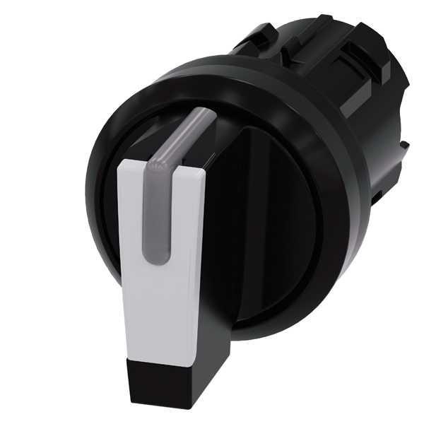Siemens - SIRIUS ACT 22MM svart hardplast design Venderhode, 3 posisjons I-O-II