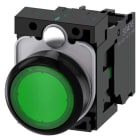 Siemens - KOMP.GRØ.ILL T.KNAPP 110VAC - 22MM svart hardplast design