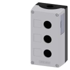 Siemens - SIRIUS ACT Boks - grå metall - 3 hull Boks for 3 knapper/signaler